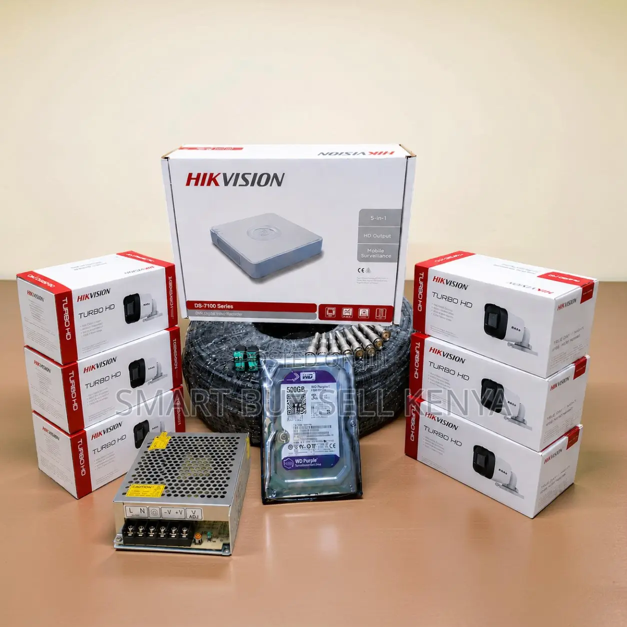 Peace of Mind 6 Hikvision 1080p Hd CCTV Cameras Complete System Kit