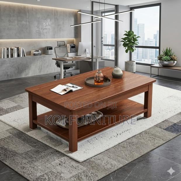Coffee Table; Mahogany Premium Office Polished Coffee Table - thumbnail 2