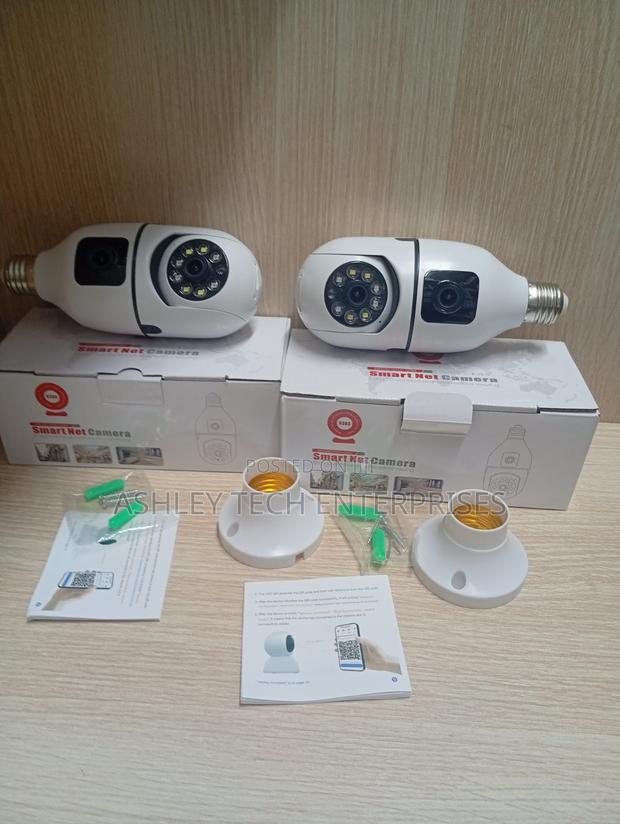 Advanced PTZ Dual Bulb Lens Wifi Bulb Camera – 360° Smart Security