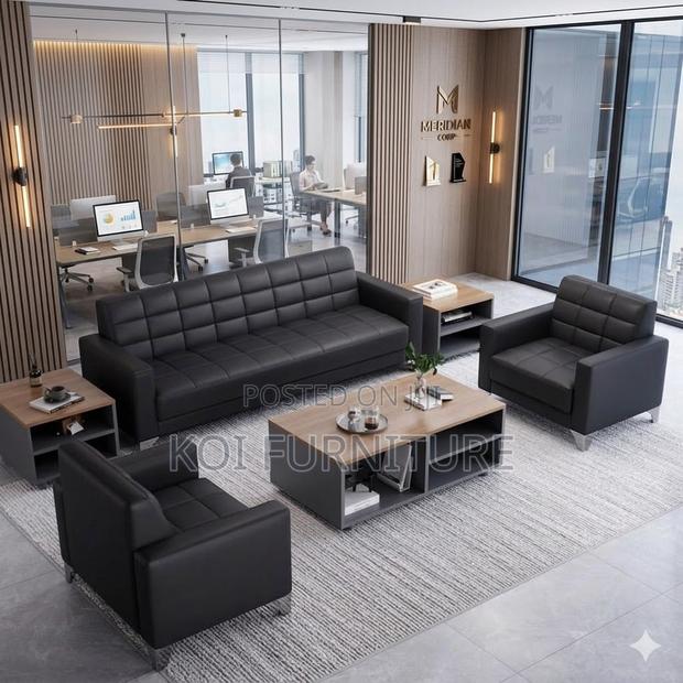Office Sofa; Five Seaters Receptiom Office Meeting Sofa Set - main view