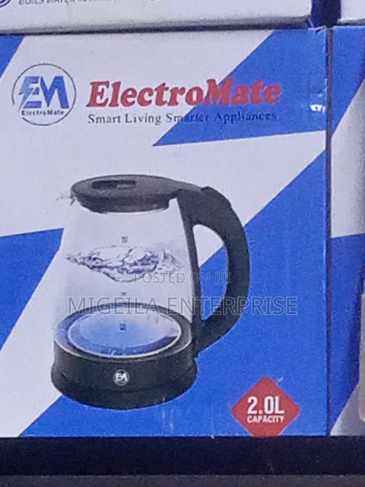Glass Water Kettle 2l Electromate