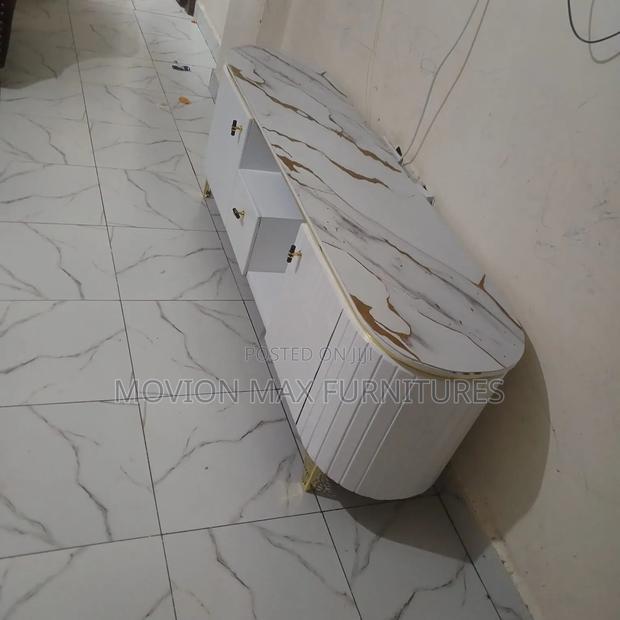 New Oval White Tv Stand