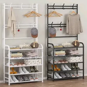 Portable 5 Tier Shoerack With Hanger
