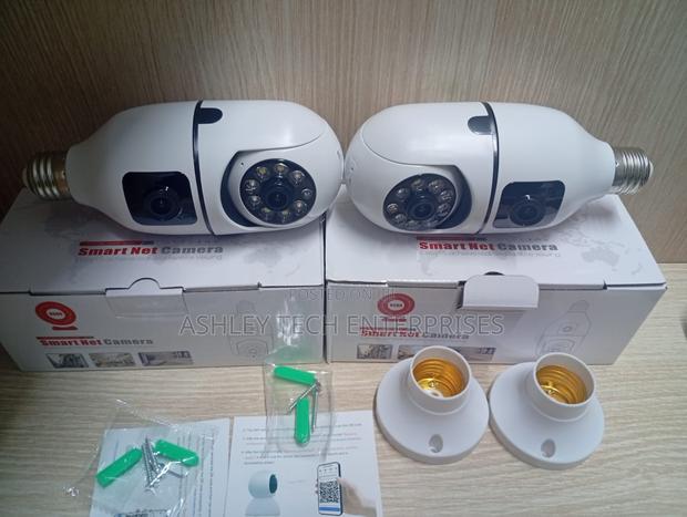 Ultra Hd Dual Lens Wifi Bulb Camera With Mobile Monitoring