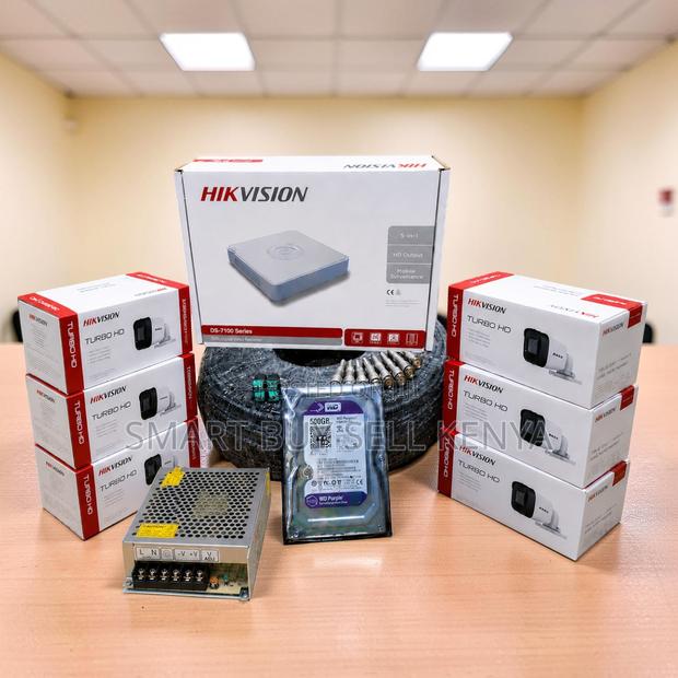 Smart Protection 6 Hikvision 1080p Hd CCTV Cameras Complete System Kit