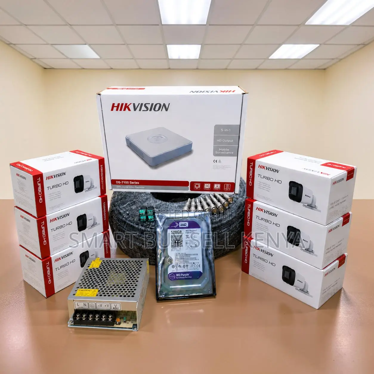 Enhanced Safety 6 Hikvision 1080p Hd CCTV Cameras Complete System Kit