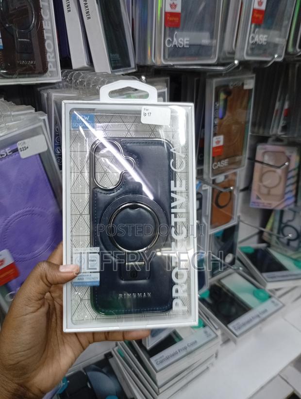 iPhone 17 Invisible Metal Ring Stand Cover