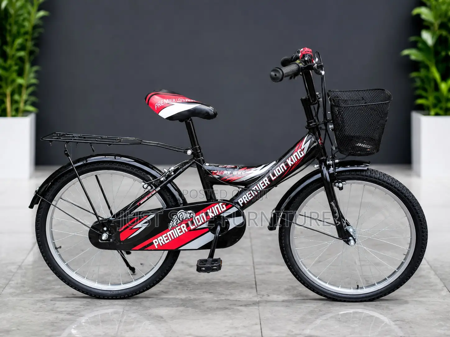 Size 20 Premier Lion King Kids Bicycle With Basket Carrier