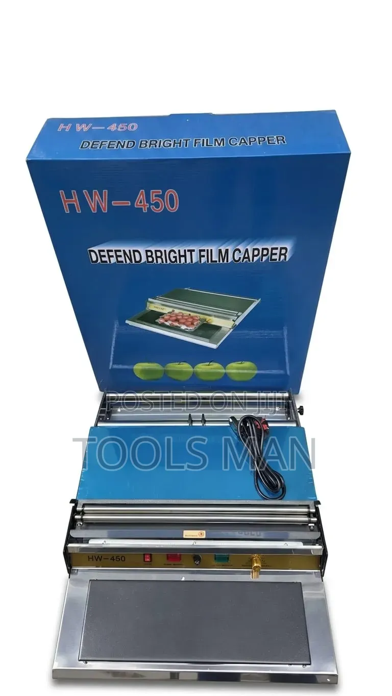 Hw-450 Manual Film Capper Hand Wrap Packing Machine.