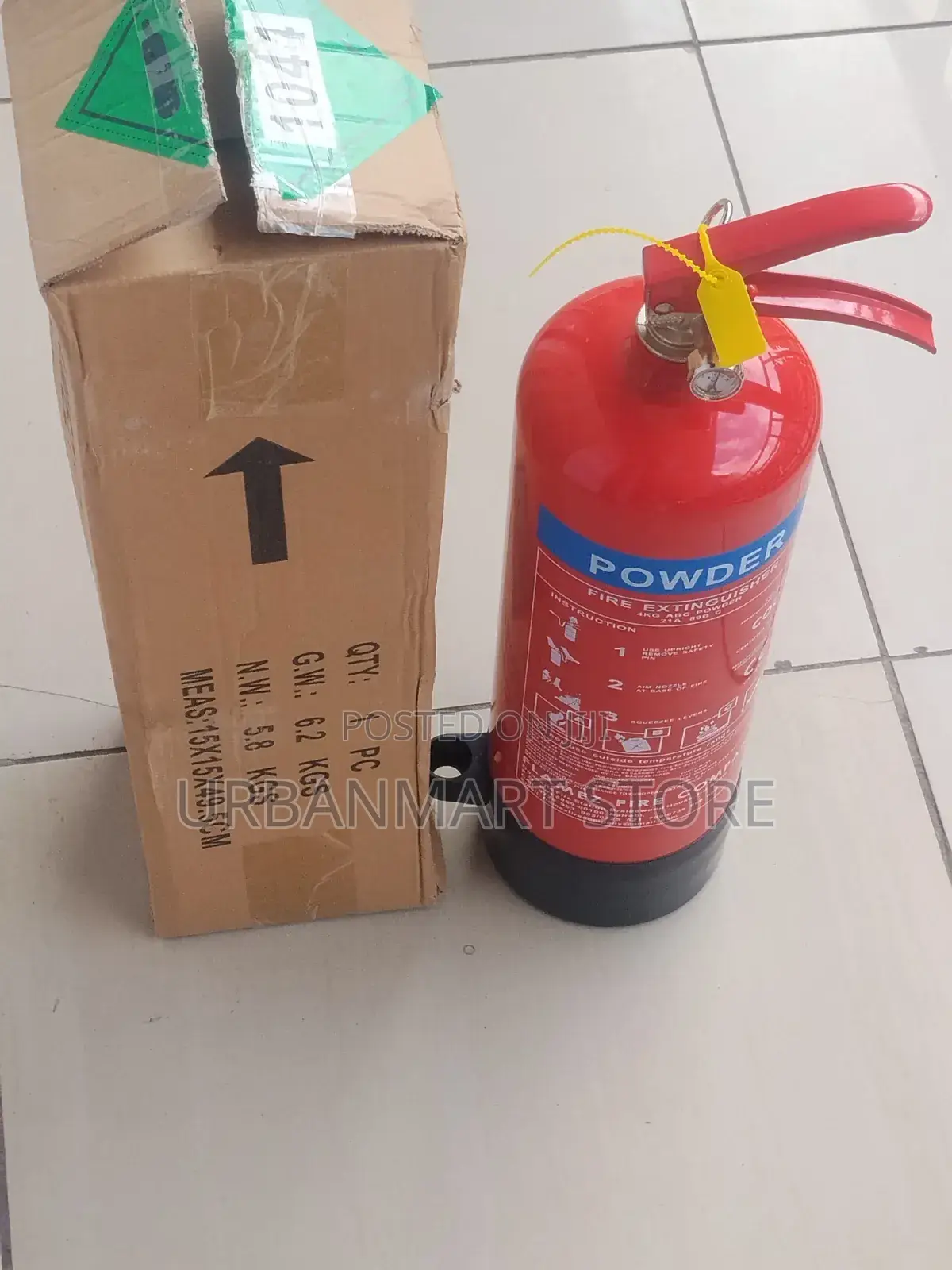 Portable 9kg Dry Powder Fire Extinguisher With Nozzle