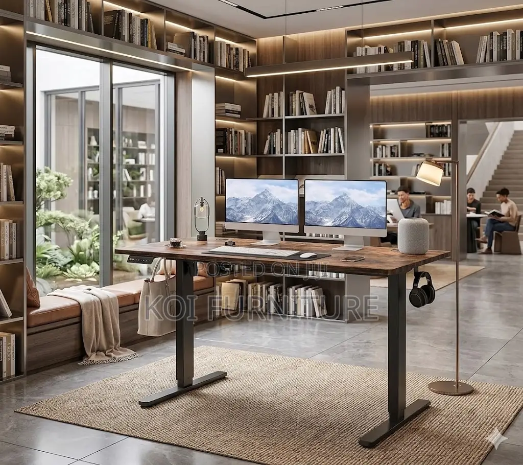 Office Desk; 1.2m Adjustable Ergonomic Home Office Reading Gaming Desk