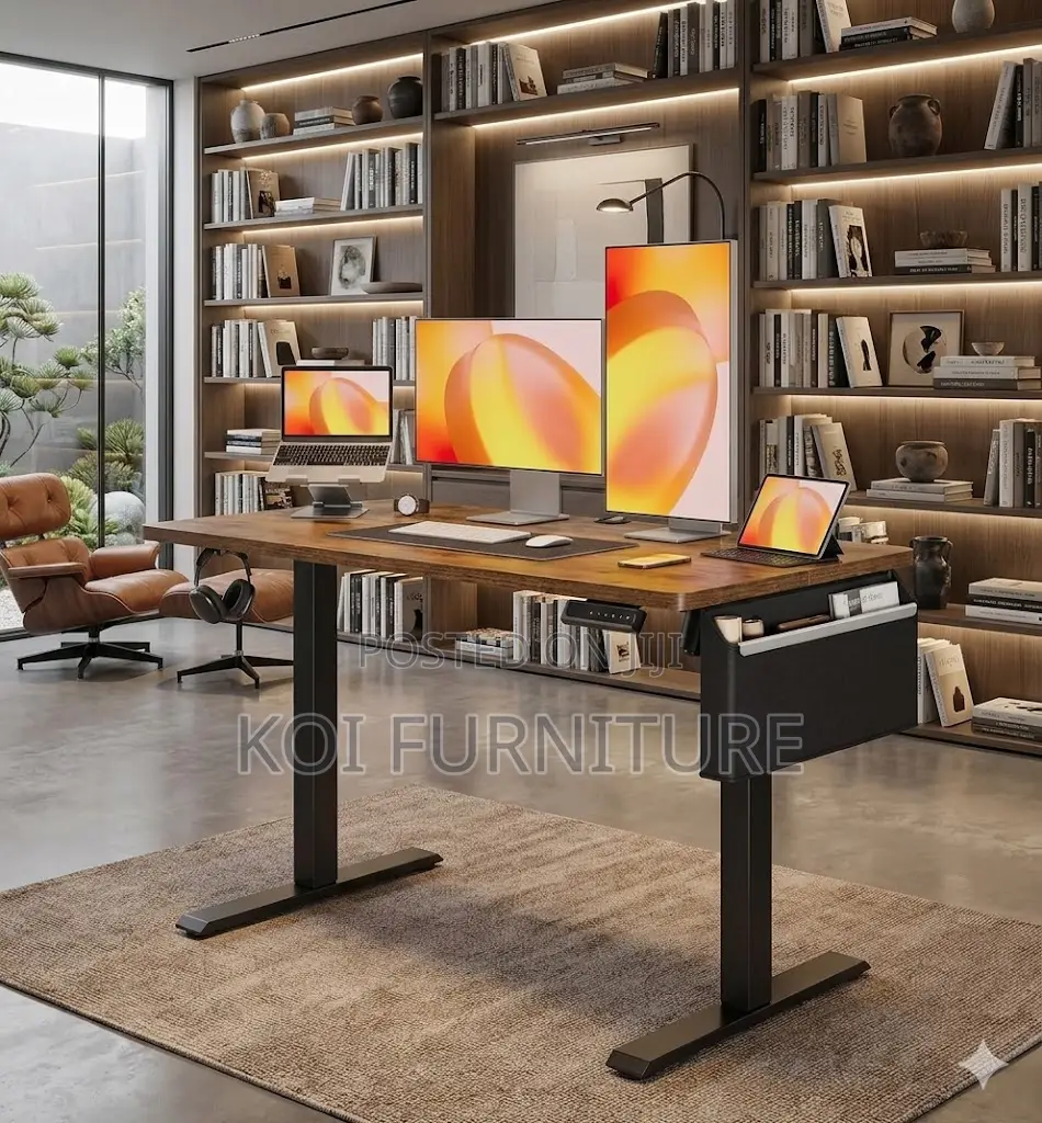 Office Desk; 1.2m Adjustable Ergonomic Home Office Reading Gaming Desk