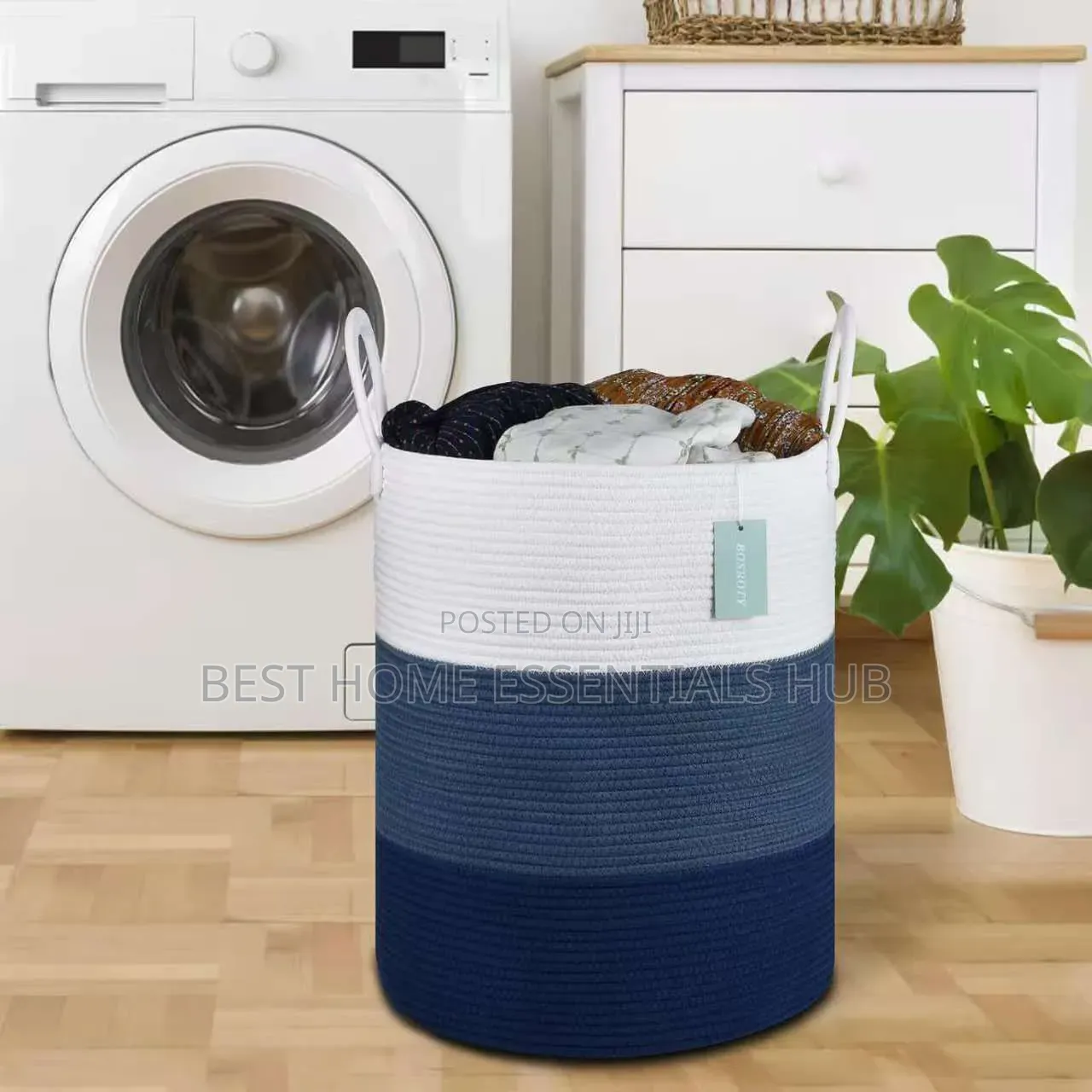 *Cotton Rope Laundry Basket- Different Colours