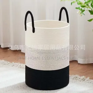 *Cotton Rope Laundry Basket- Different Colours