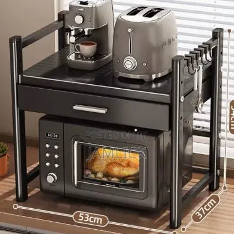 Heavy-duty Microwave Stand With Extra Storage Drawer - Av