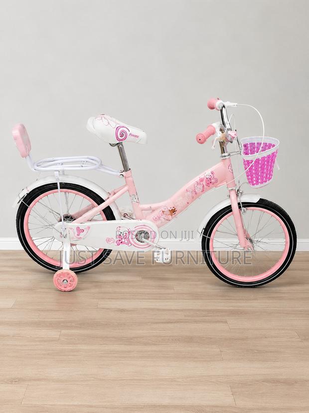 Princess Girls Bicycle Size 18 With Basket Training Wheels