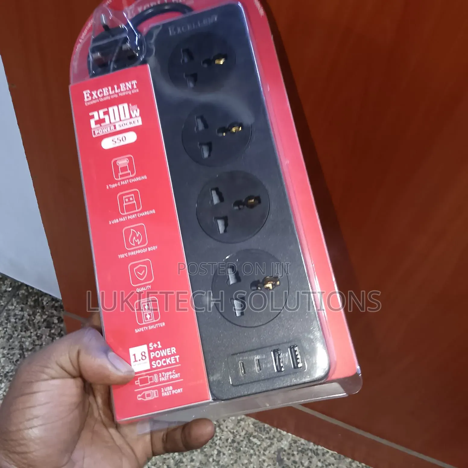 Extension Cable 4 Way (2500watts)Strong and Durable