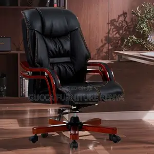 Modern Executive Chair With Wood Armrest