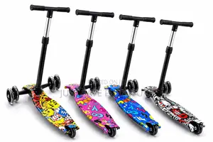 Kids 3-Wheel Scooter With Adjustable Handlebar – Colorful Design