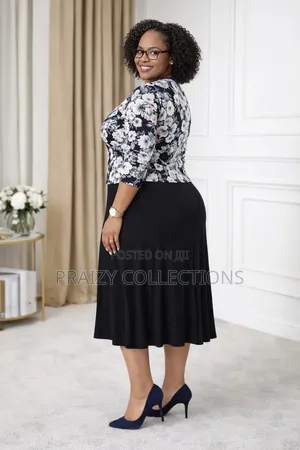 Elegant 2 Piece Set - Beautiful Knee-Length Flare Dress