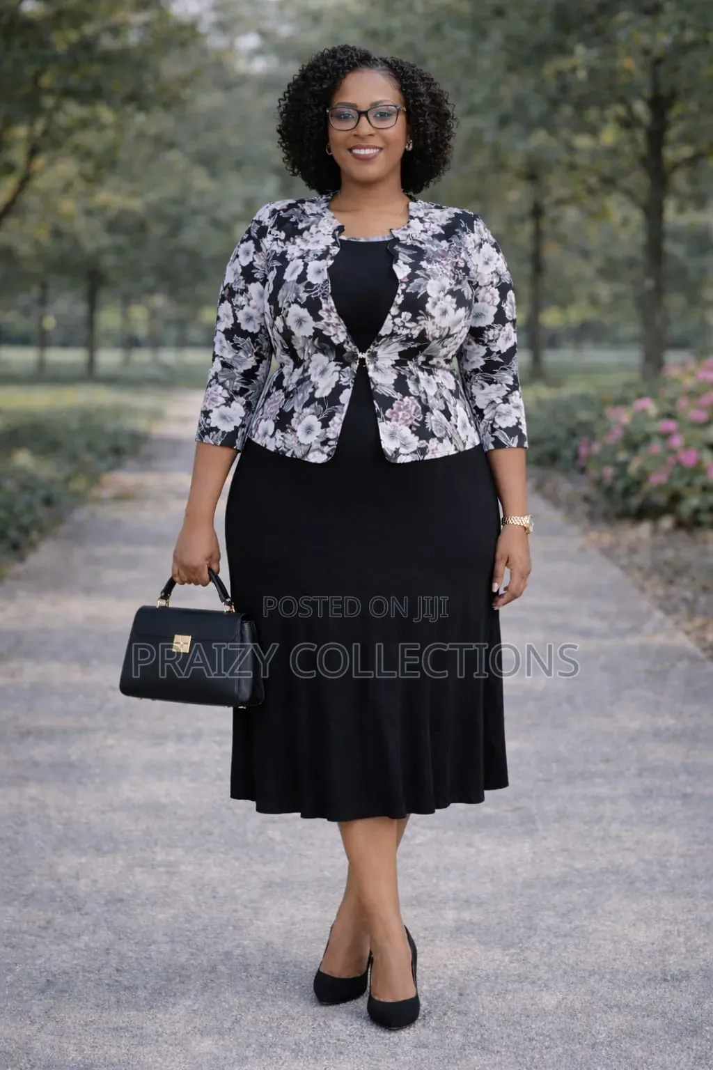 Elegant 2 Piece Set - Beautiful Knee-Length Flare Dress