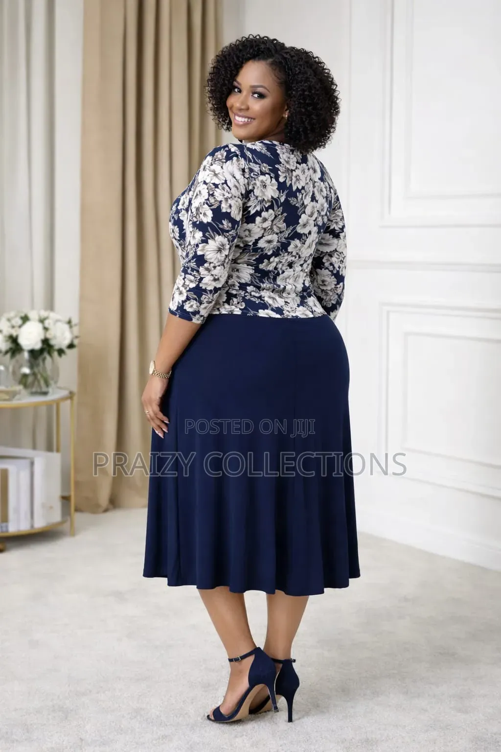 Elegant 2 Piece Set - Beautiful Knee-Length Flare Dress