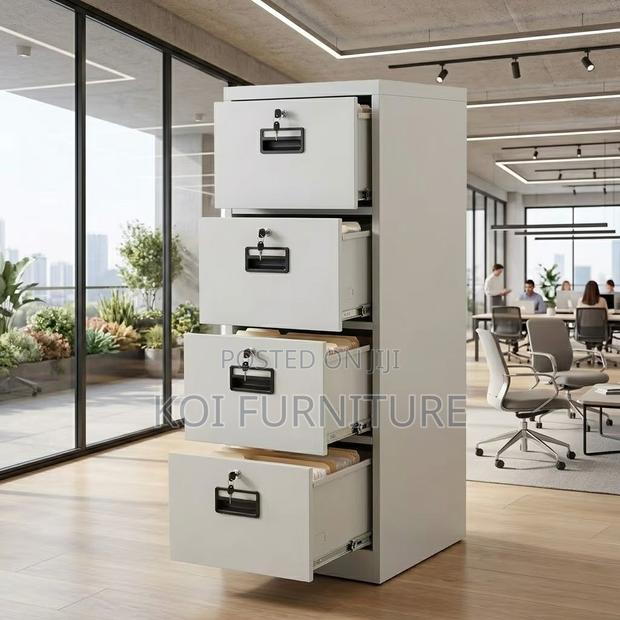 Office Cabinet; Four Drawers Executive Lockable Filing Cabinet