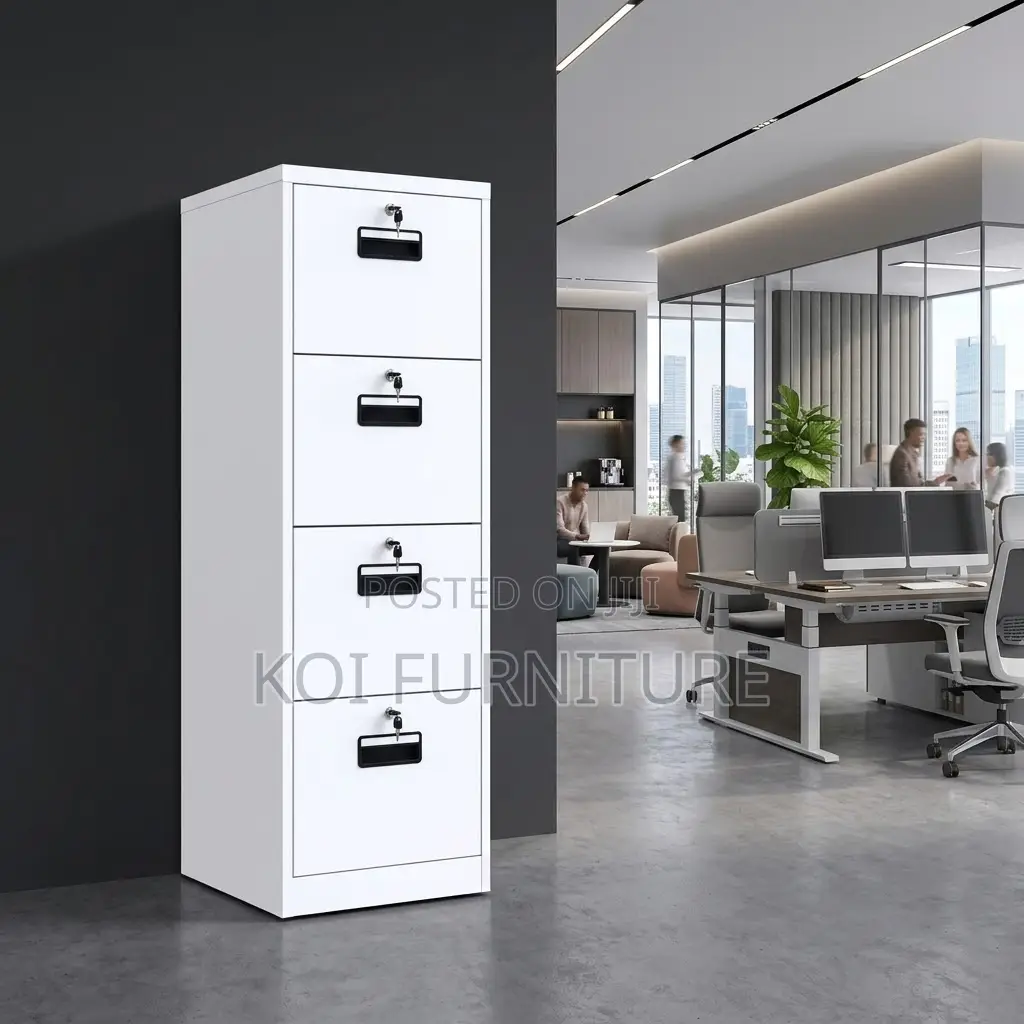 Office Cabinet; Four Drawers Executive Lockable Filing Cabinet