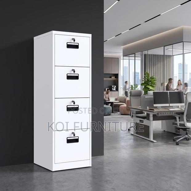 Office Cabinet; Four Drawers Executive Lockable Filing Cabinet - thumbnail 3