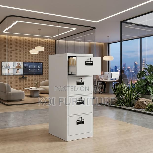 Office Cabinet; Four Drawers Executive Lockable Filing Cabinet - thumbnail 4