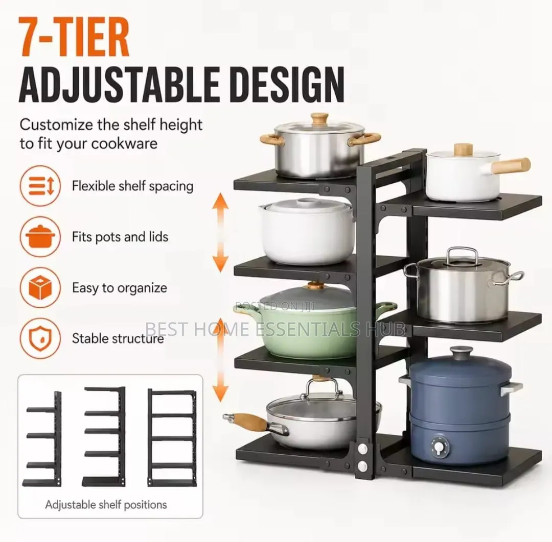 *Kitchen Under the Sink Pot Holder Multilayer Frying Pan Storage Rack