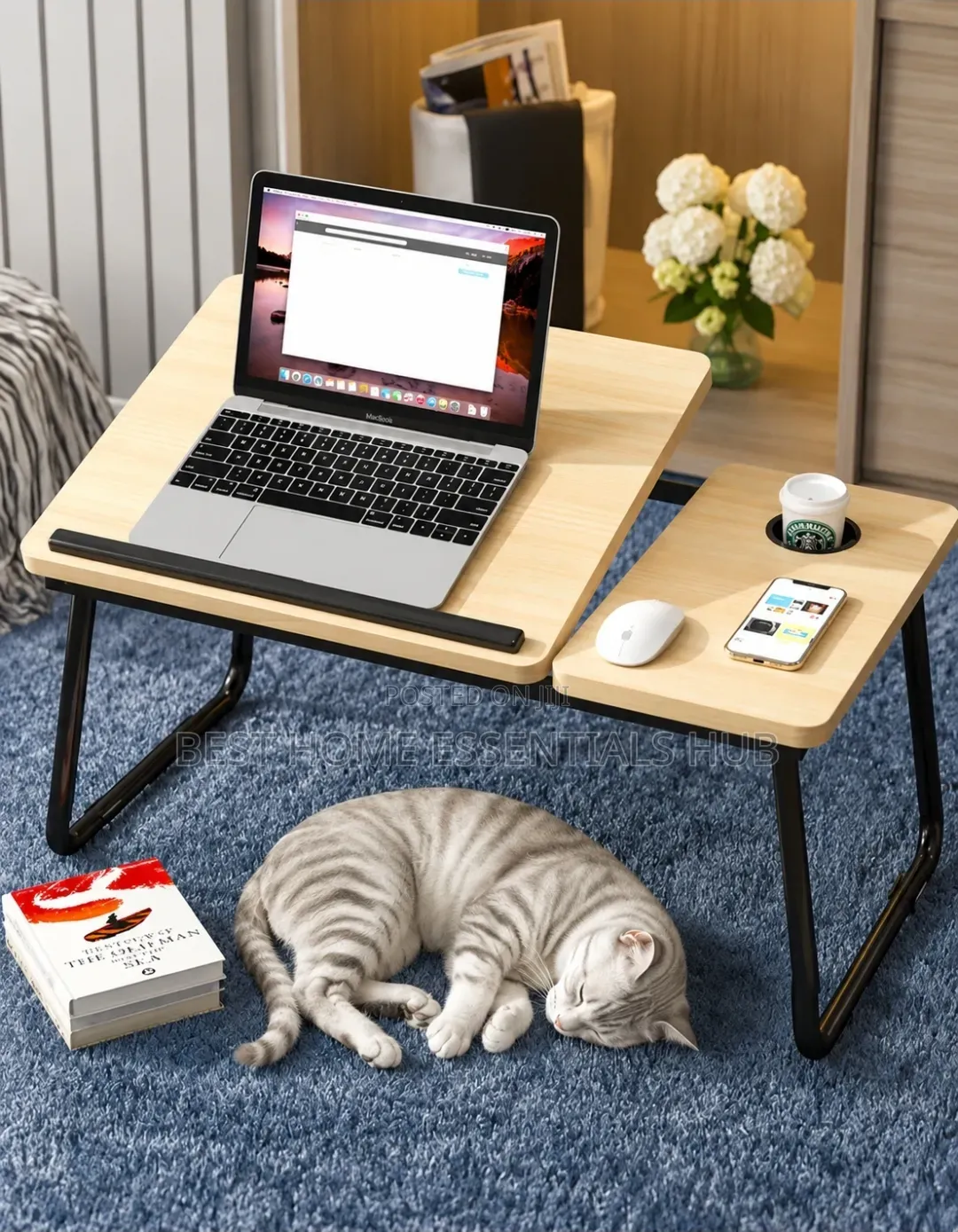 *Adjustable Tilting Laptop Folding Table Stand Desk Bed Table