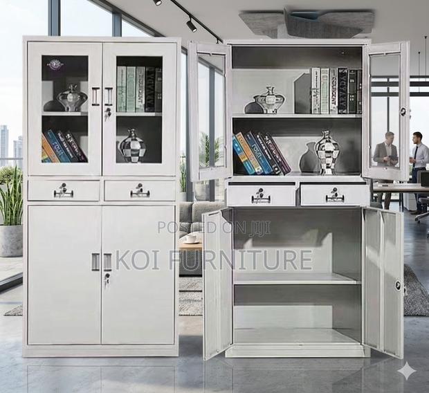 Office Cabinet; Steel Heavy Office Cabinet With Movable Height Shelves