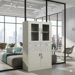 Office Cabinet; Steel Heavy Office Cabinet With Movable Height Shelves