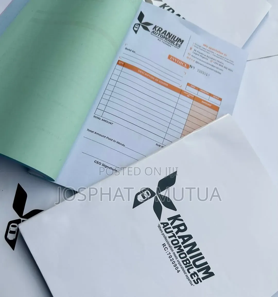 Receipt, Delivery and Invoice Books