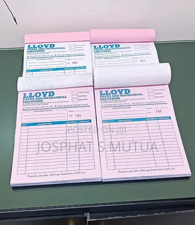 Receipt, Delivery and Invoice Books