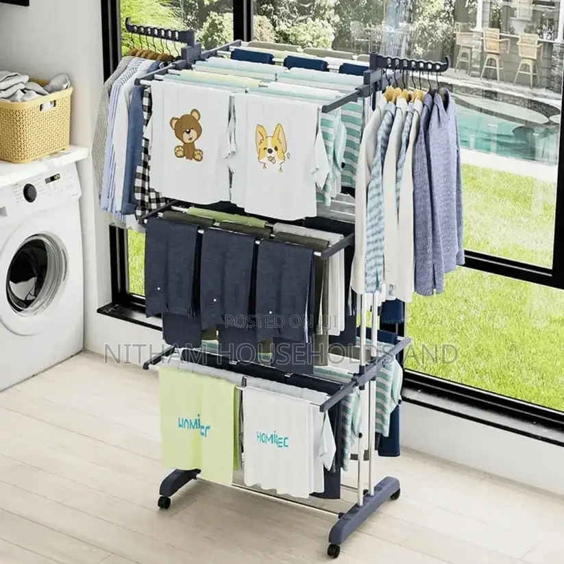 3 Layer Portable / Movable Cloth Drying Rack