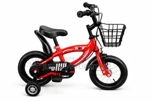 Kids Bicycle Size 12 With Training Wheels Front Basket