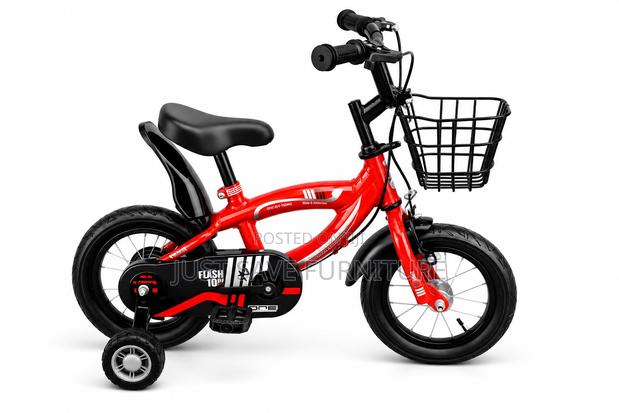 Kids Bicycle Size 12 With Training Wheels Front Basket
