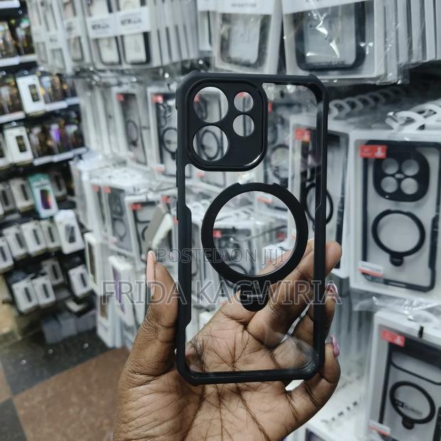 Oppo Reno 15f Shockproof Back Cover With 3600 Rotating Stand