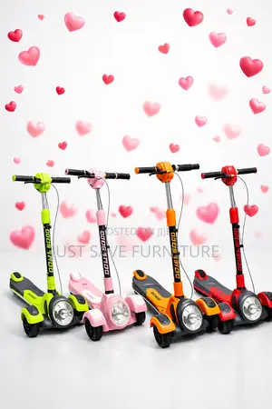 Kids 3-Wheel Scooter With Led Light Wheels – Adjustable Handlebar