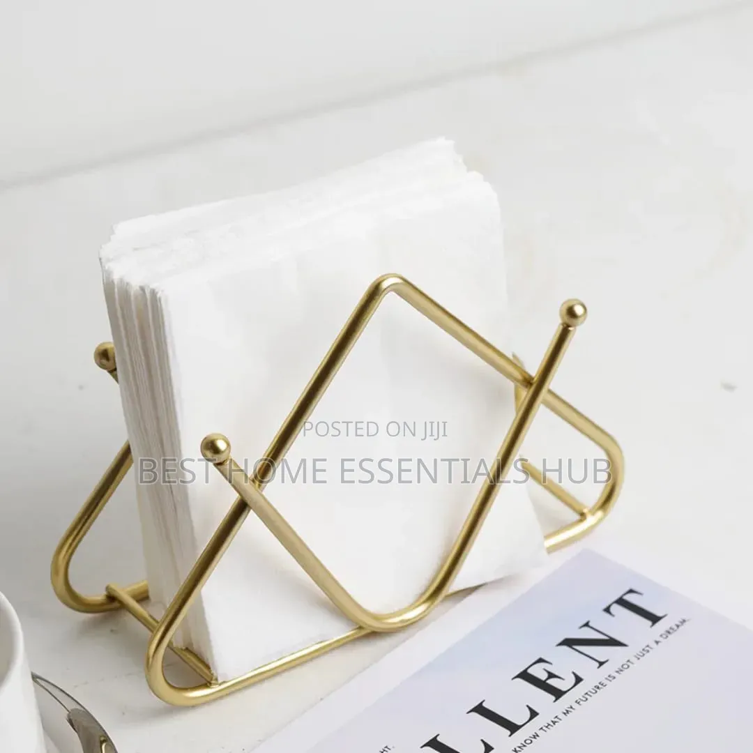 *Premium Tabletop Decorative Metal Tissue / Napkin Holder