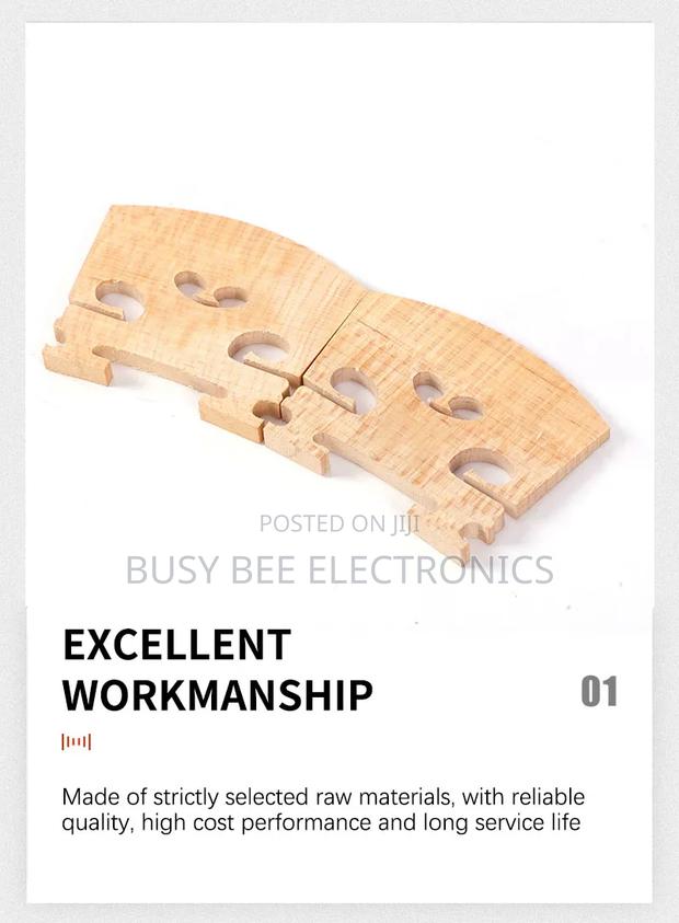 Natural Maple Metal Violin Bridge - thumbnail 4