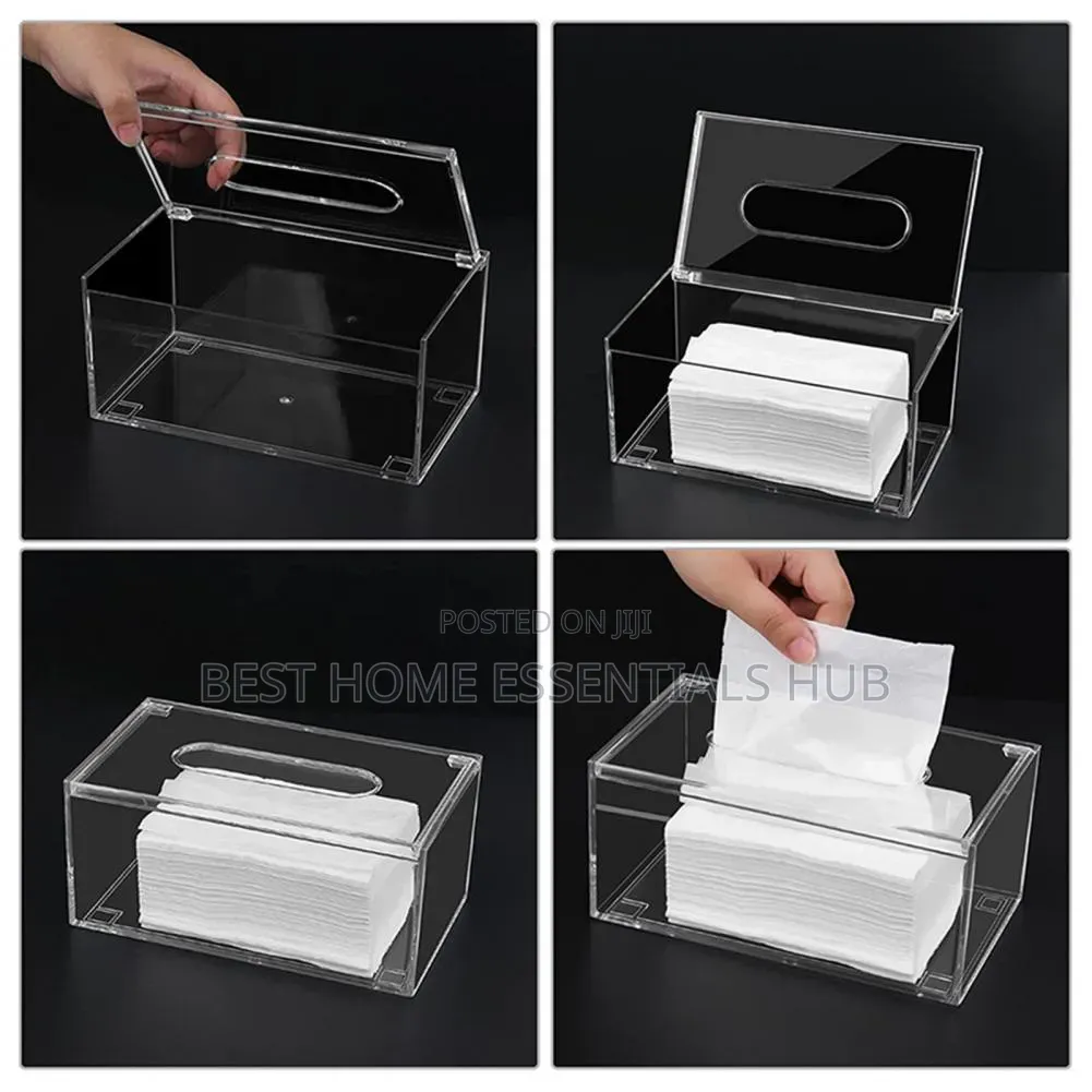 *Clear Acrylic Tissue Box/Serviette Holder