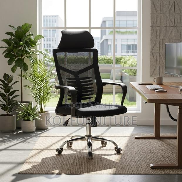 Office Chairs; HGH Back Orthopedic Office Chair With Headrest