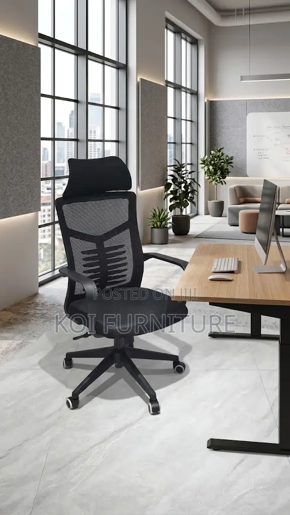 Office Chairs; HGH Back Orthopedic Office Chair With Headrest