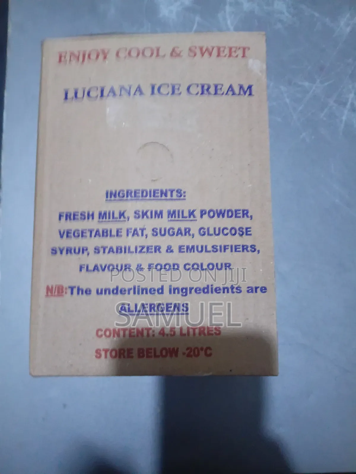 Luciana Ice Cream Makers Located in Komarock