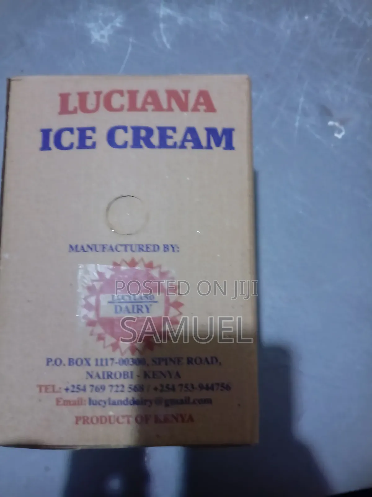 Luciana Ice Cream Makers Located in Komarock