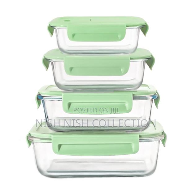 *4 PCS Glass Food Container Set* - thumbnail 3