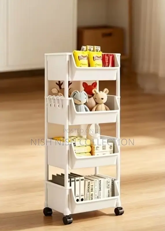 4-Layer Storage Trolley Rack •